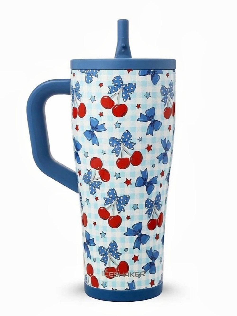ICE SHAKER 32OZ LEGEND SERIES | CHERRY BOW GINGHAM INSULATED TUMBLER